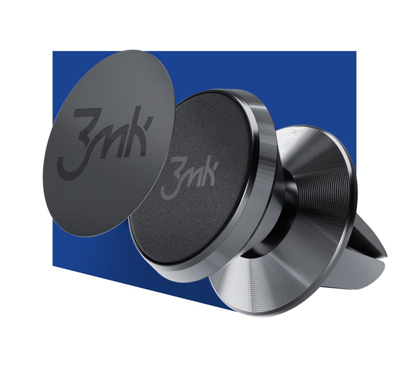 Magnetische Auto-Halterung 3MK, Universal, Schwarz