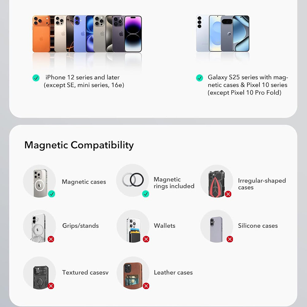 Magnetische Autohalterung ESR OmniLock Dash, Universal, Schwarz