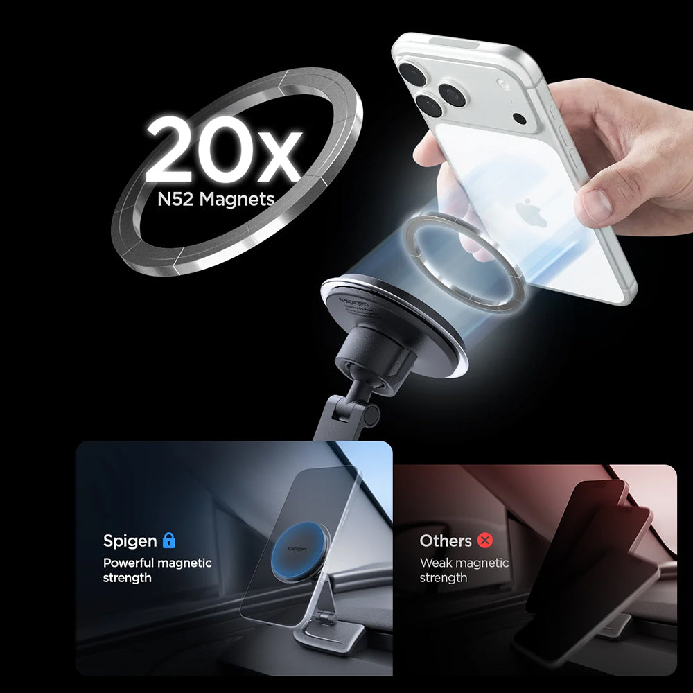 Spigen TAM110 magnetische Autohalterung für Tesla Y / 3 / Y L, Schwarz ACP11873