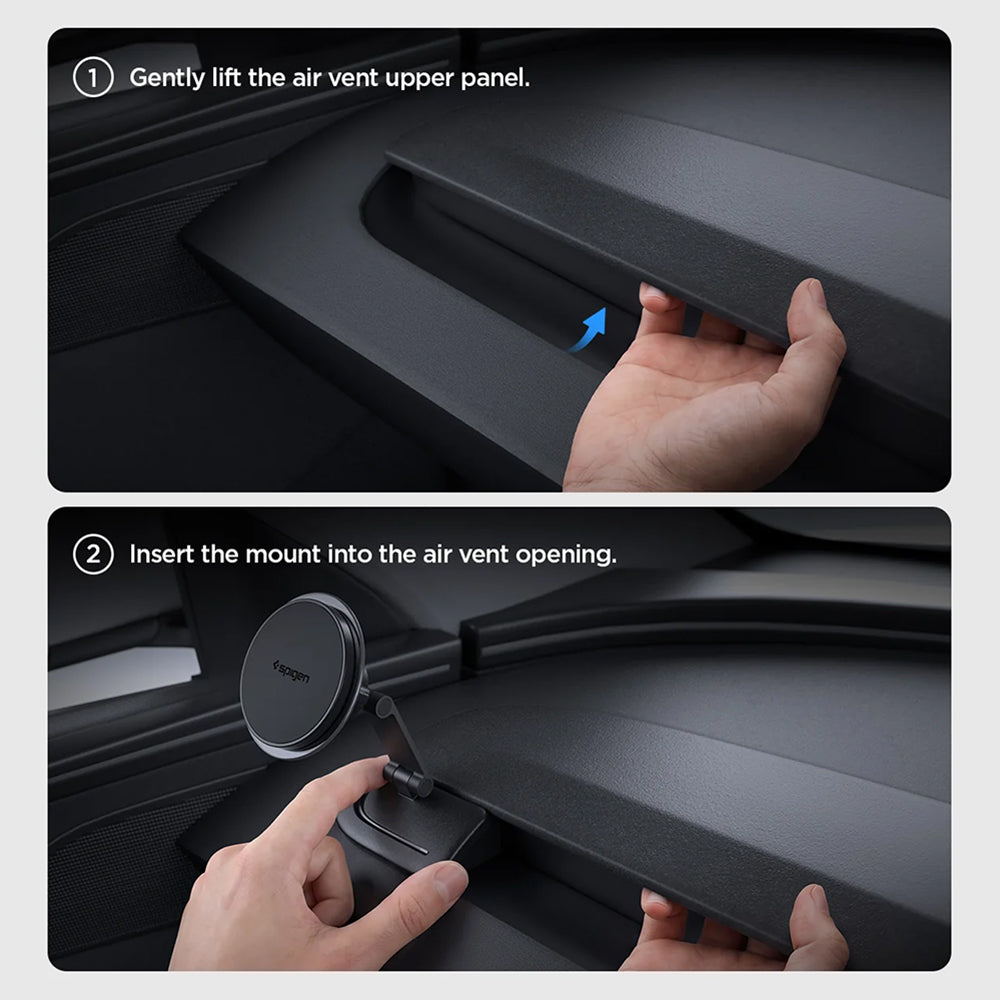 Spigen TAM110 magnetische Autohalterung für Tesla Y / 3 / Y L, Schwarz ACP11873