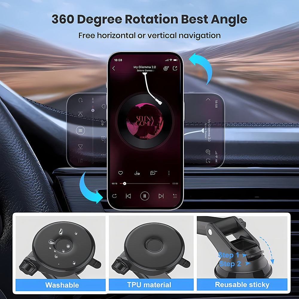 Autohalterung Magnetic Techsuit S12, Universal, Schwarz