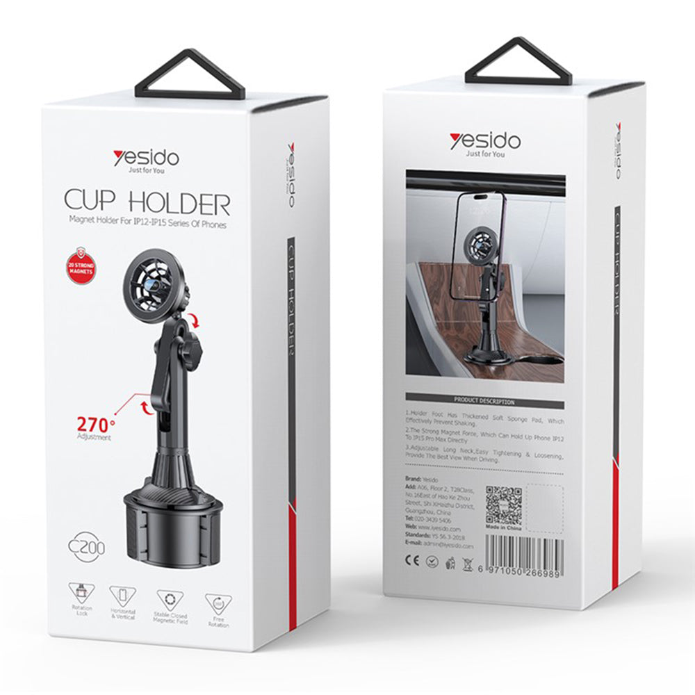 Magnetische Autohalterung Yesido C200, Universal, Schwarz