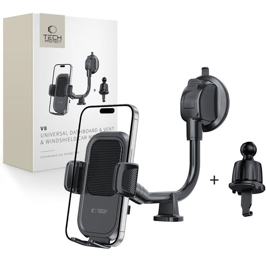 Autohalterung Tech-Protect V8-2 2in1, Universal, Schwarz