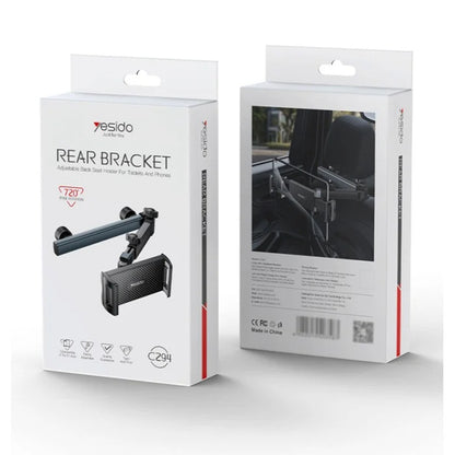 Auto-Kopfstützenhalter Yesido C294, 4,7 Zoll - 13 Zoll, Schwarz