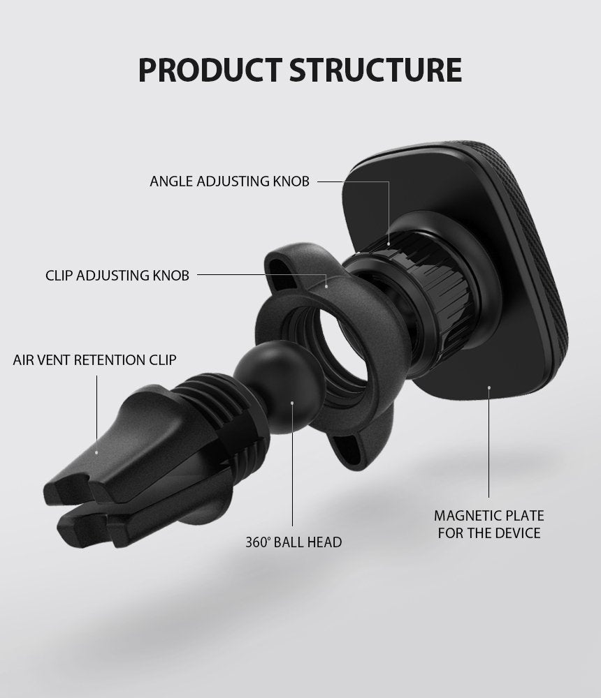 Magnetische Auto-Halterung Ringke Power Clip, Universal, Schwarz