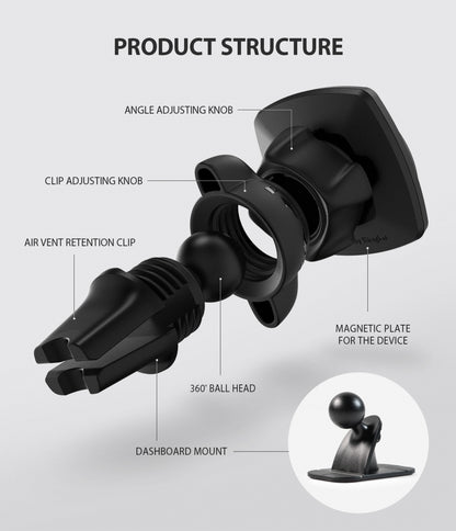 Magnetische Auto-Halterung Ringke Power Clip, Universal, Schwarz