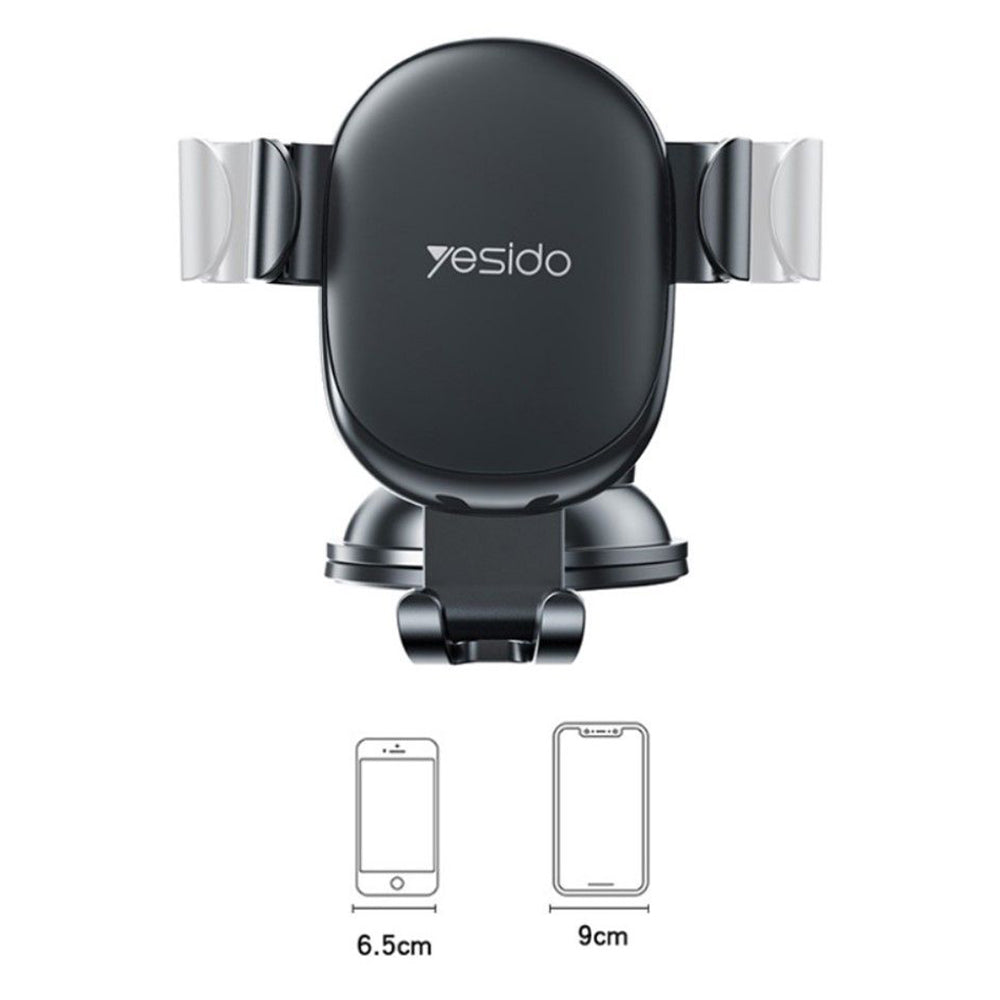 Autohalterung Yesido C120, 4 Zoll - 6,5 Zoll, Schwarz