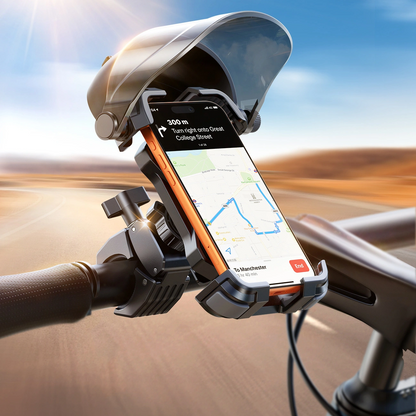 Fahrrad- und Motorradhalter mit Sonnenschutz Joyroom JR-ZS528, 4,7 Zoll - 7 Zoll, Schwarz
