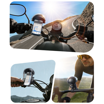 Fahrrad- und Motorradhalter mit Sonnenschutz Joyroom JR-ZS526, 4,7 Zoll - 7 Zoll, Schwarz