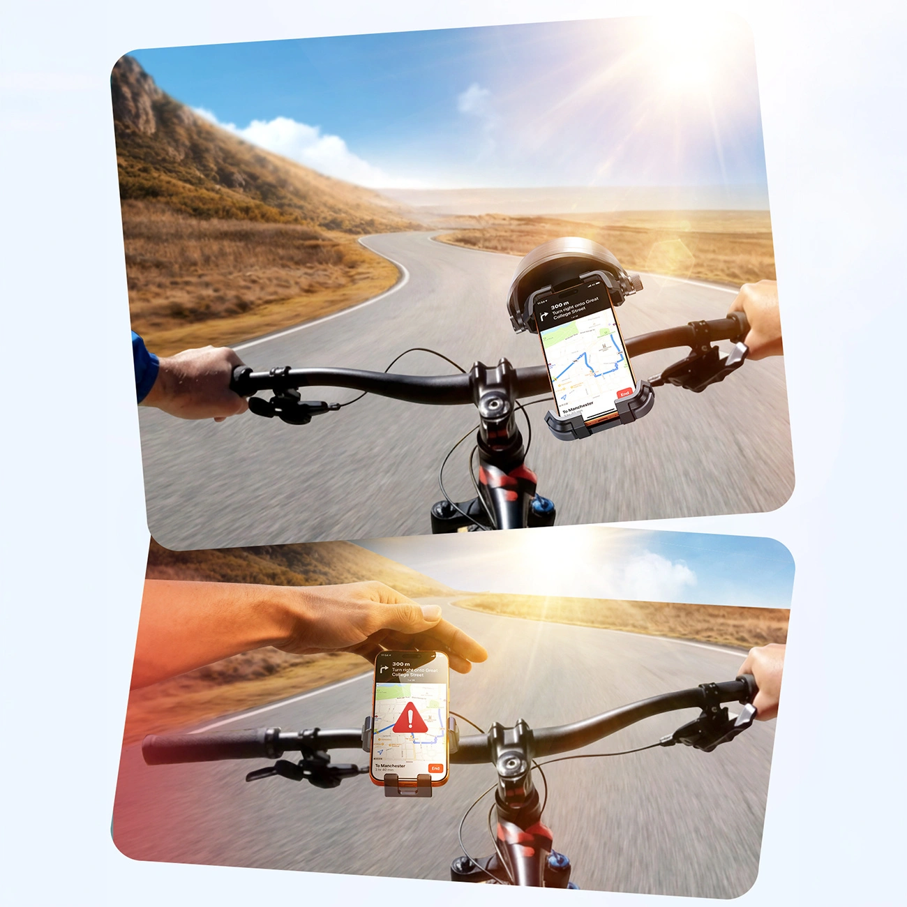 Fahrrad- und Motorradhalter mit Sonnenschutz Joyroom JR-ZS528, 4,7 Zoll - 7 Zoll, Schwarz