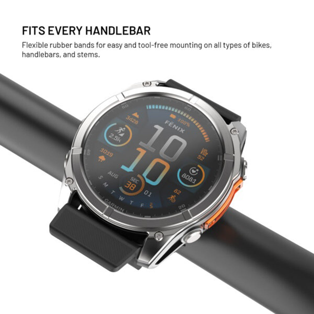 Fahrradhalterung Fixed für Garmin Watch 22mm / Edge Computer, Schwarz