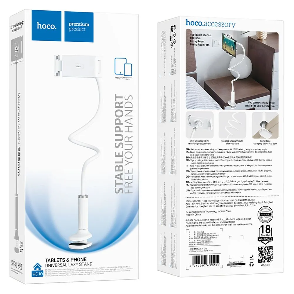 Schreibtischhalterung HOCO HD10, Universal, Weiß