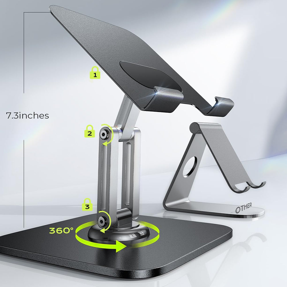 Lisen Q18 Schreibtischhalterung für Telefon / Tablet, 4,7 Zoll - 12,9 Zoll, Schwarz YL0423120002