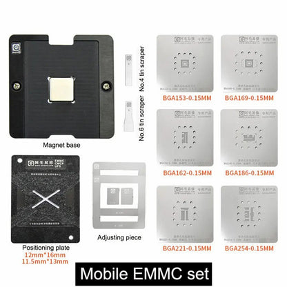 Amaoe Reballing-Arbeitsunterlage für EMMC BGA 153 / 162 / 169 / 186 / 221 / 254