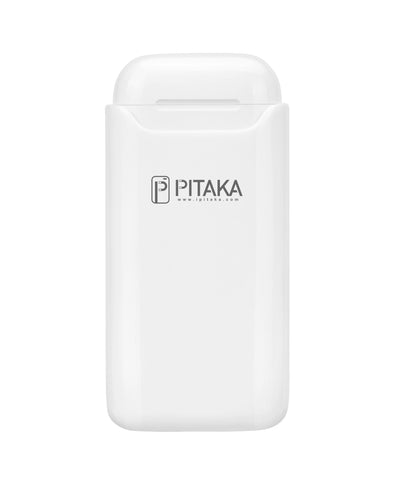 Pitaka Air Pal Essential kabelloser externer Akku für Apple Airpods Gen 1 / Gen 2, 1200 mAh, 5 W, Weiß AP1002