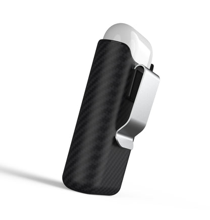 Pitaka Air Pal Premium kabelloser externer Akku für Apple Airpods Gen 1 / Gen 2, 1200 mAh, 5 W, Schwarz AP1001