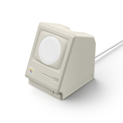 Spigen Classic LS Halterung für Apple Watch Series Wireless Ladegerät, Creme AMP11668
