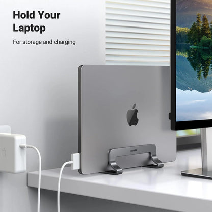 Vertikaler UGREEN LP258 Laptopständer für Laptops mit einer Dicke von 12mm - 26mm, Silber
