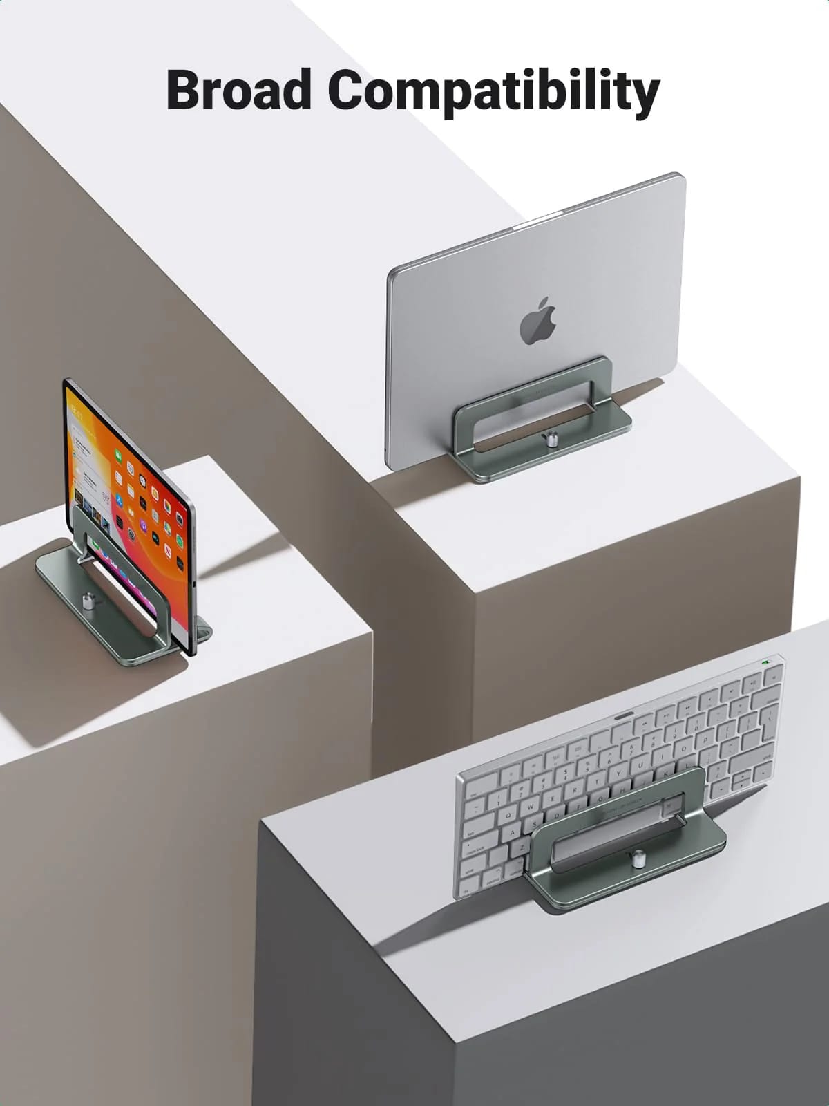 Vertikaler UGREEN LP258 Laptopständer für Laptops mit einer Dicke von 12mm - 26mm, Silber