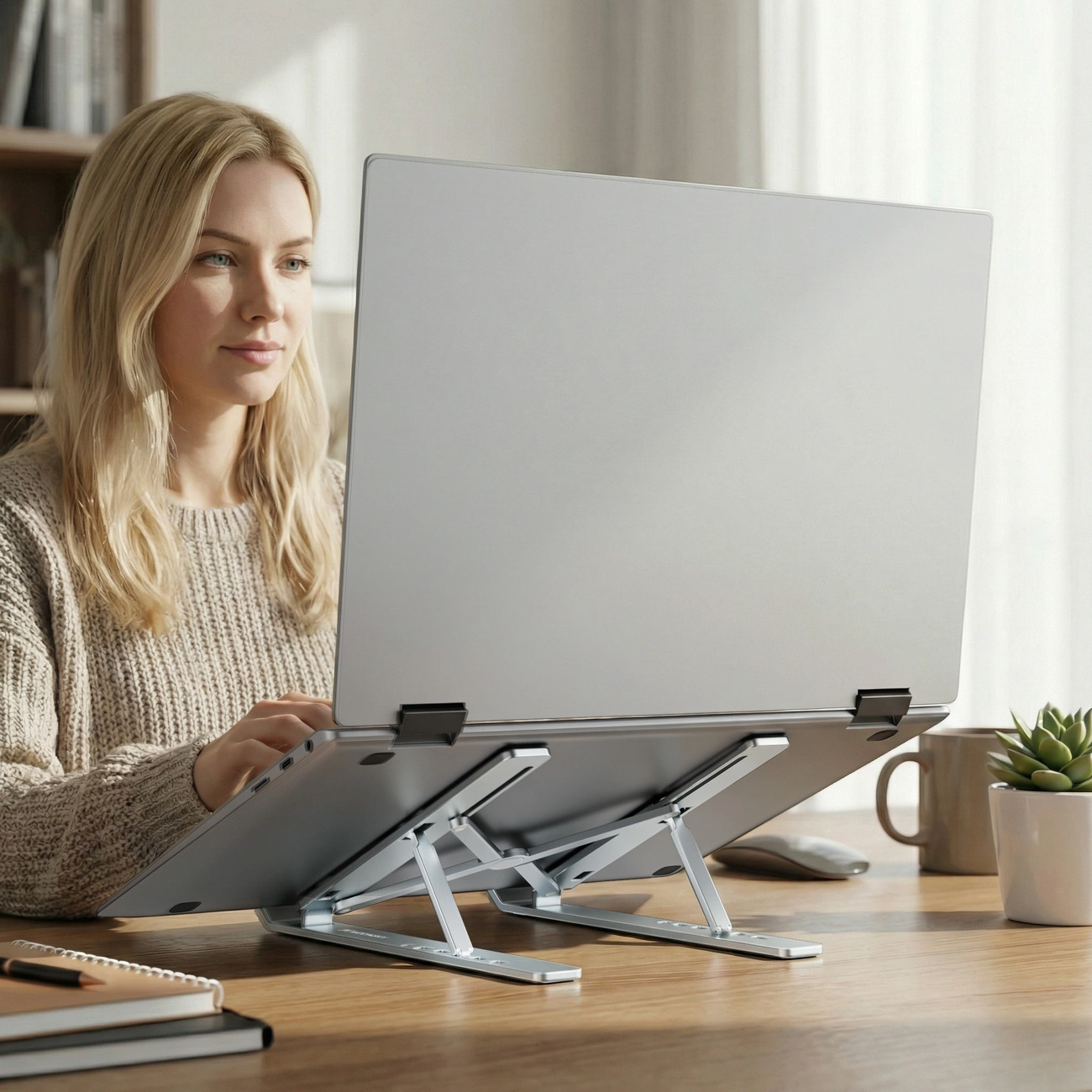 WZK WDCX-X8S Halterung für Laptop 10 Zoll - 16 Zoll, Silber
