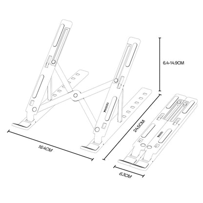 Yesido LP07 Ständer für Laptops 13 Zoll - 20 Zoll, Silber
