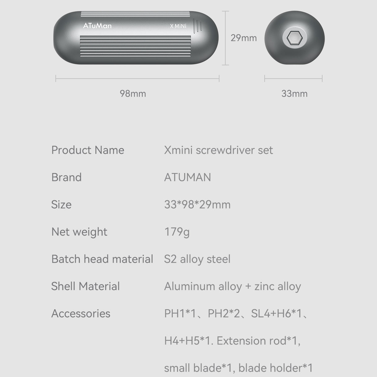 ATuMan Xmini Taschenschraubendreher