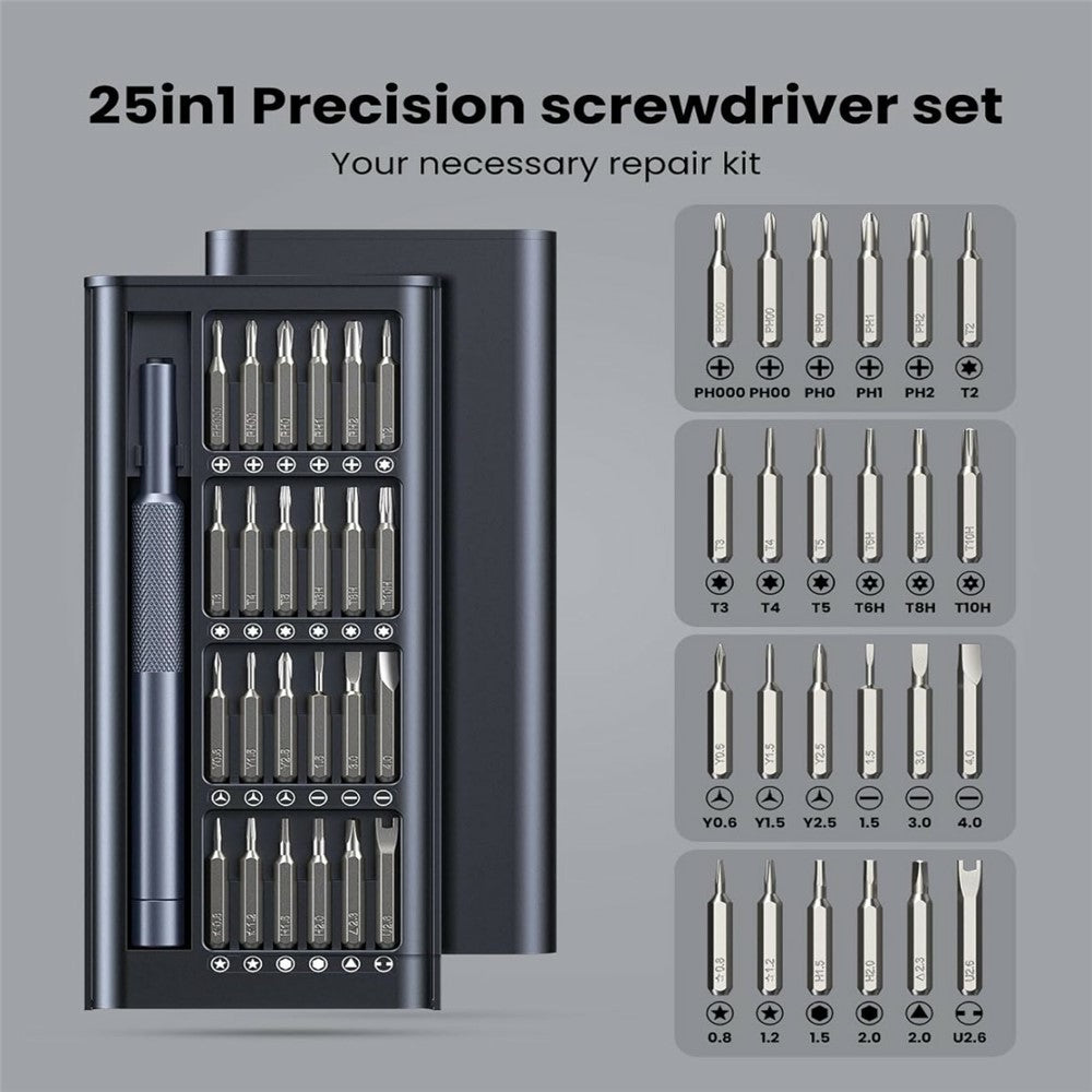 Axth Screwdriver, 25in1, Gray