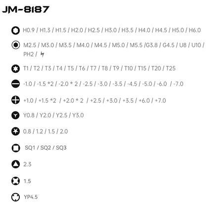 Schraubendreher Jakemy JM-8187, 83in1, Silber