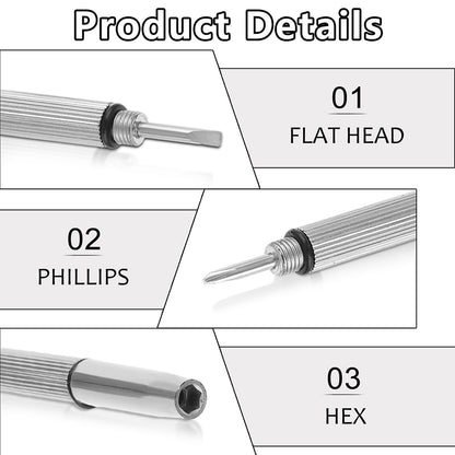 Techsuit ST1 Screwdriver for Glasses, Silver