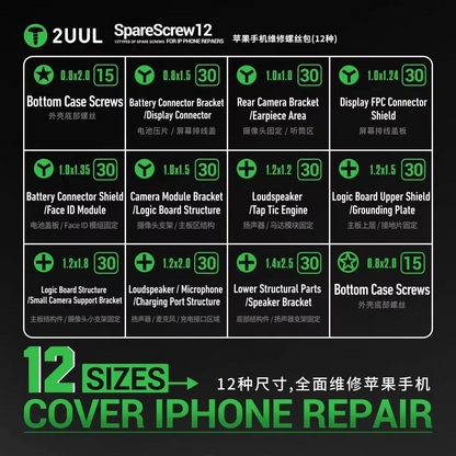 2UUL SC22 Schrauben für Apple iPhone Serie, 330in1