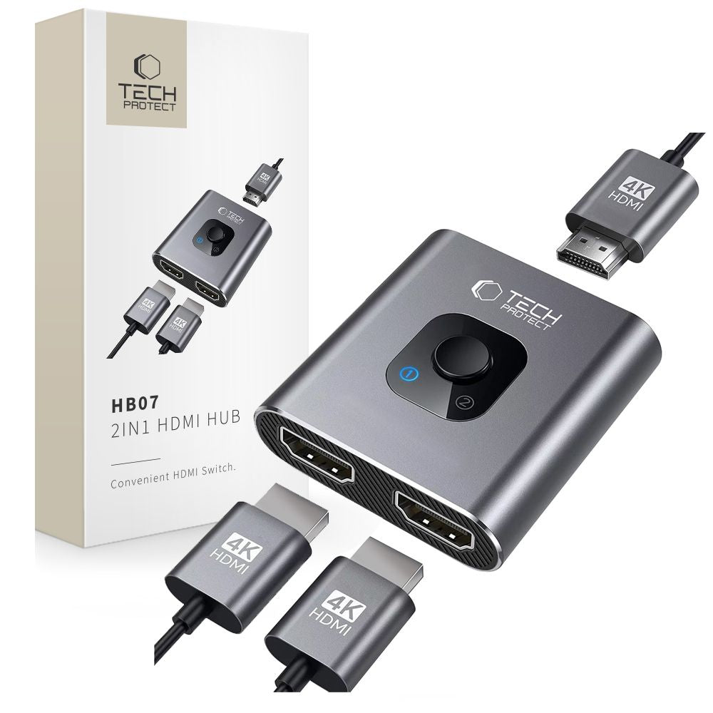 HDMI Video Switch Tech-Protect HB07, Grau