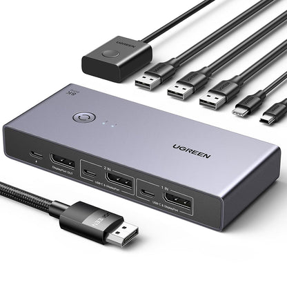 Switch Video DisplayPort UGREEN CM695 (25962), Schwarz