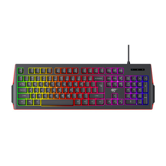 Gaming-Tastatur HAVIT KB866L, RGB, 1,4m, Schwarz Rot