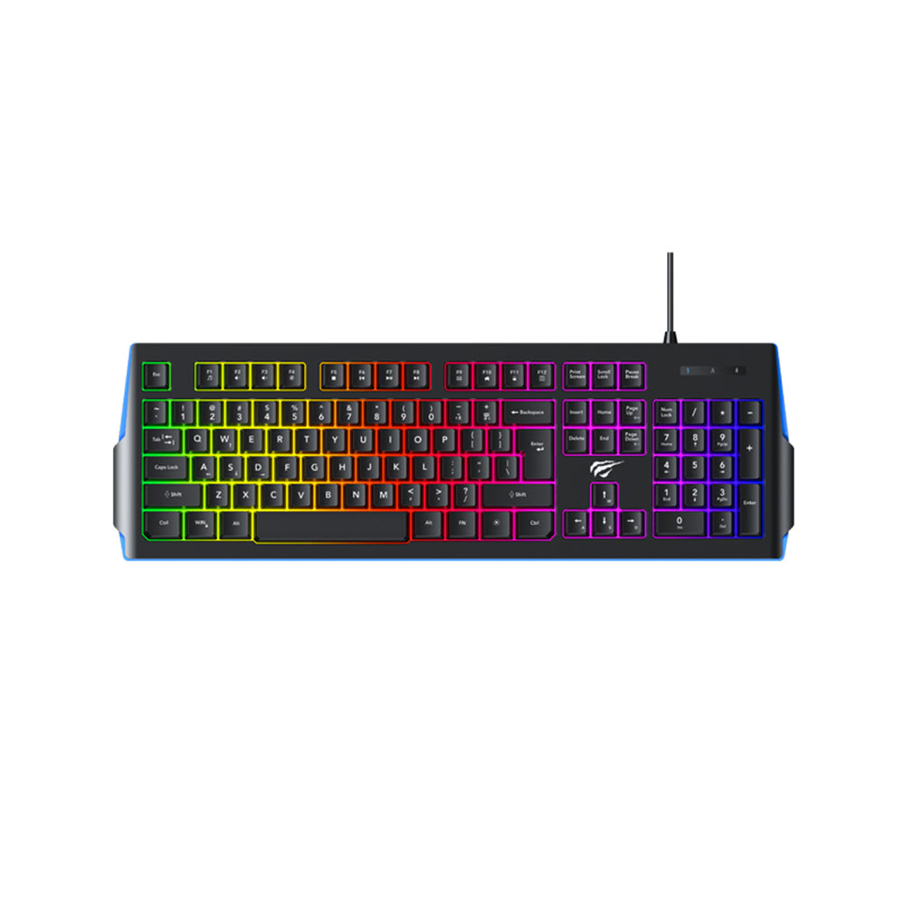 Gaming-Tastatur HAVIT KB866L, RGB, 1,4m, Schwarz Rot