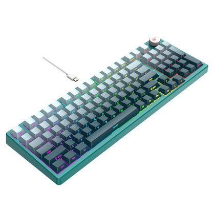 Gaming-Tastatur HAVIT KB899L, RGB, 1.8m, Weiß Grün