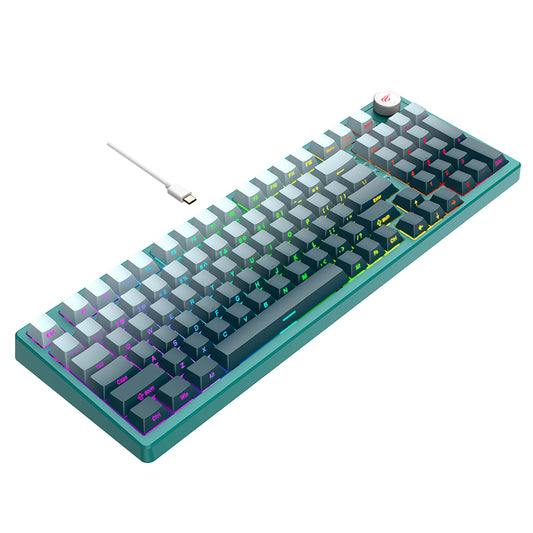 Gaming-Tastatur HAVIT KB899L, RGB, 1.8m, Weiß Grün