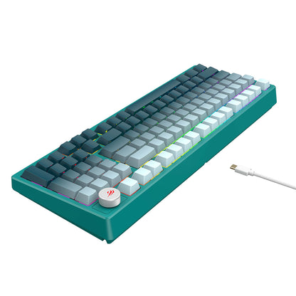 Gaming-Tastatur HAVIT KB899L, RGB, 1.8m, Weiß Grün