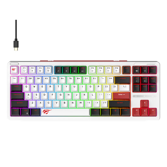 Gaming-Tastatur HAVIT KB902L, RGB, 1.8m, Multicolor