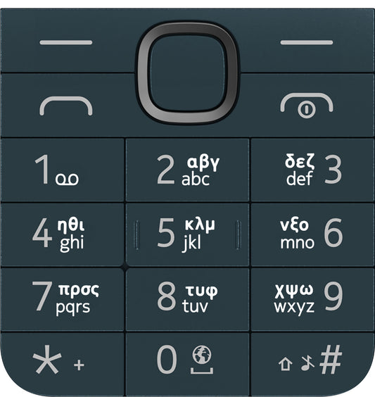 Griechisches Tastenfeld für Nokia 225 4G (2024), Blau