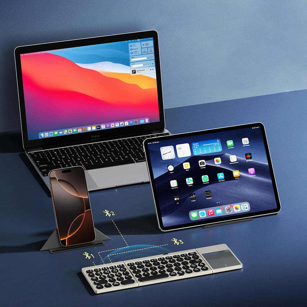 Faltbare Bluetooth-Tastatur DUX DUCIS, Schwarz