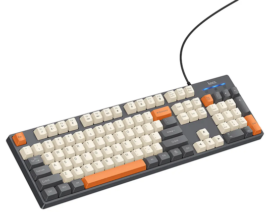 Kabelgebundene USB-Tastatur HOCO GM61 Tri-Color, 1,45 m, Grau