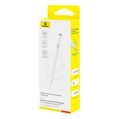 Touch Pen Baseus Smooth Writing 3 Magnetic 3in1 Series, Passive Version, White P80080804213-00