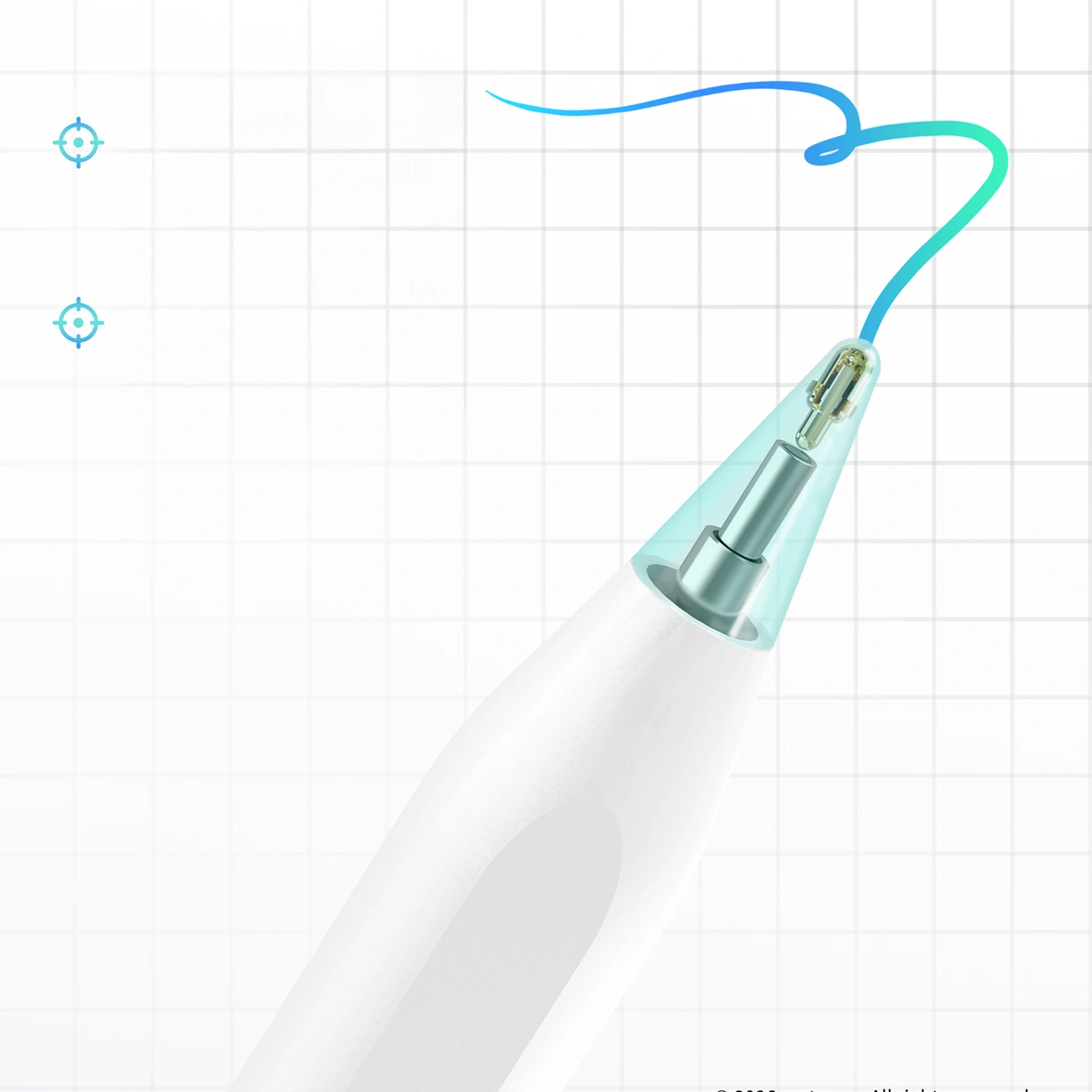 Touch Pen Metapen A8 für Apple iPad, Active Version, Weiß ME-APP152