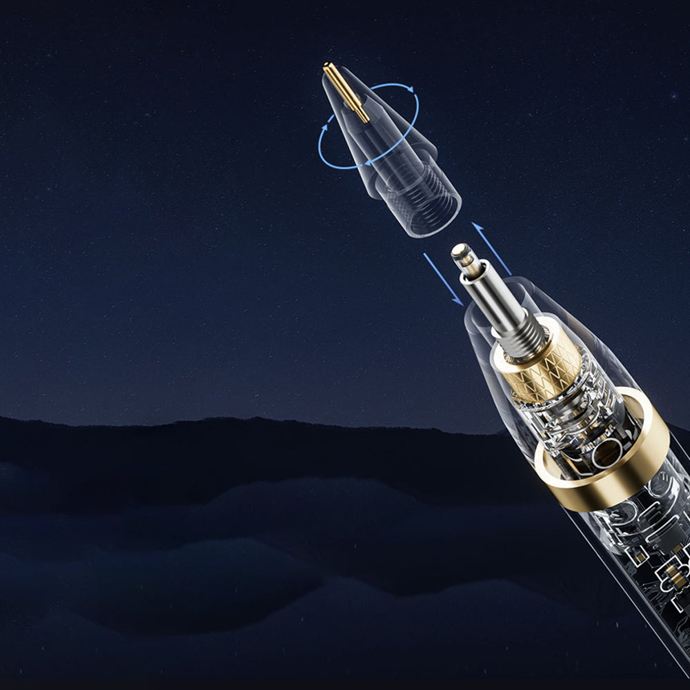 Touch Pen Techsuit C10 Pro für Apple iPad, Aktive Version, Transparent Schwarz