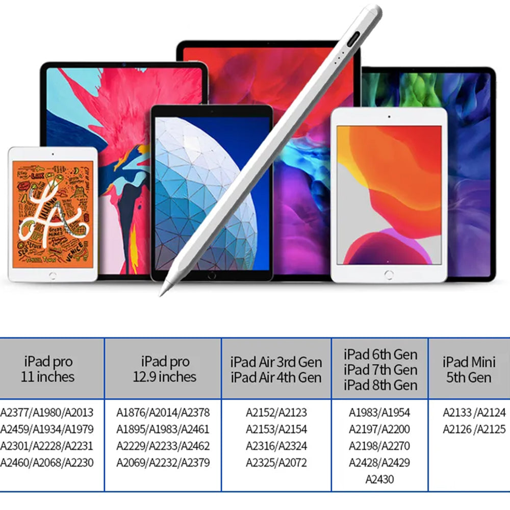Touch Pen Techsuit JA04 für Apple iPad, Aktive Version, Weiß