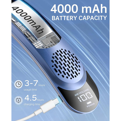 Tragbarer Ventilator Techsuit S8, Blau
