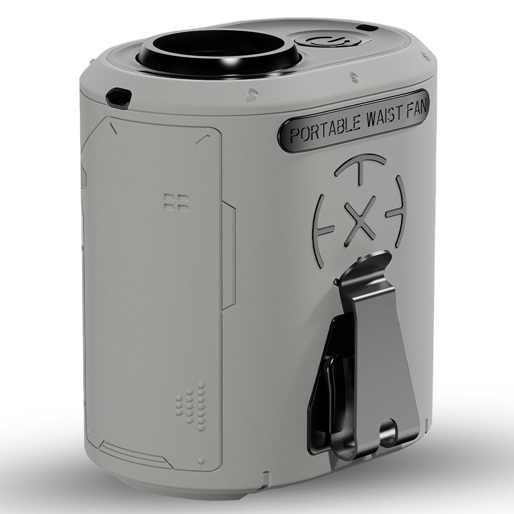 Tragbarer Ventilator Techsuit Z14 mit externem Akku 5000mAh, Grau